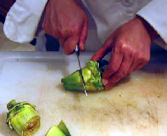 artichokes preparing clean 04